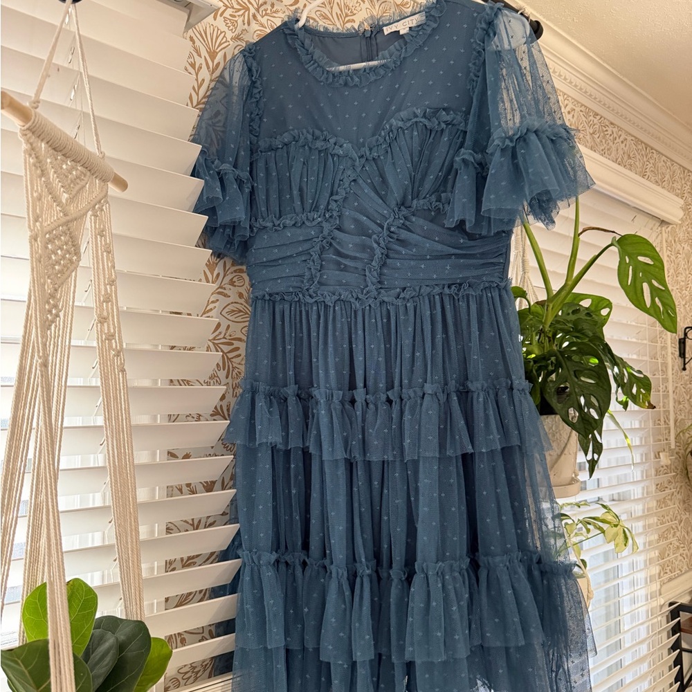 Ivy City Co Blue Mini Dress